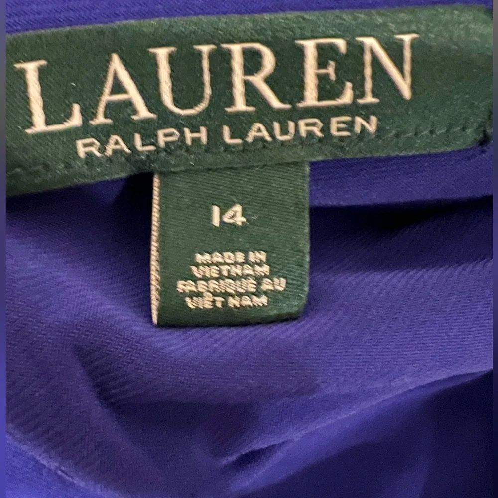 Ralph Lauren One Shoulder Blue Dress Size 14 - Picture 5 of 5